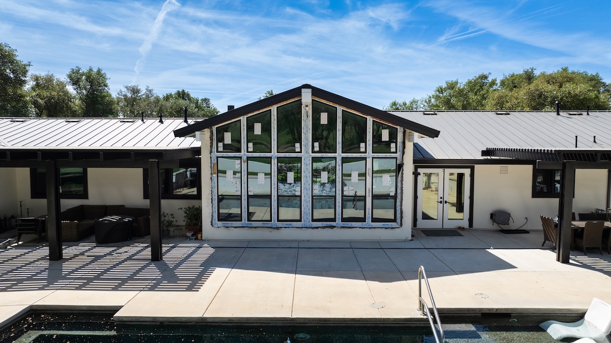 Large window wall installation